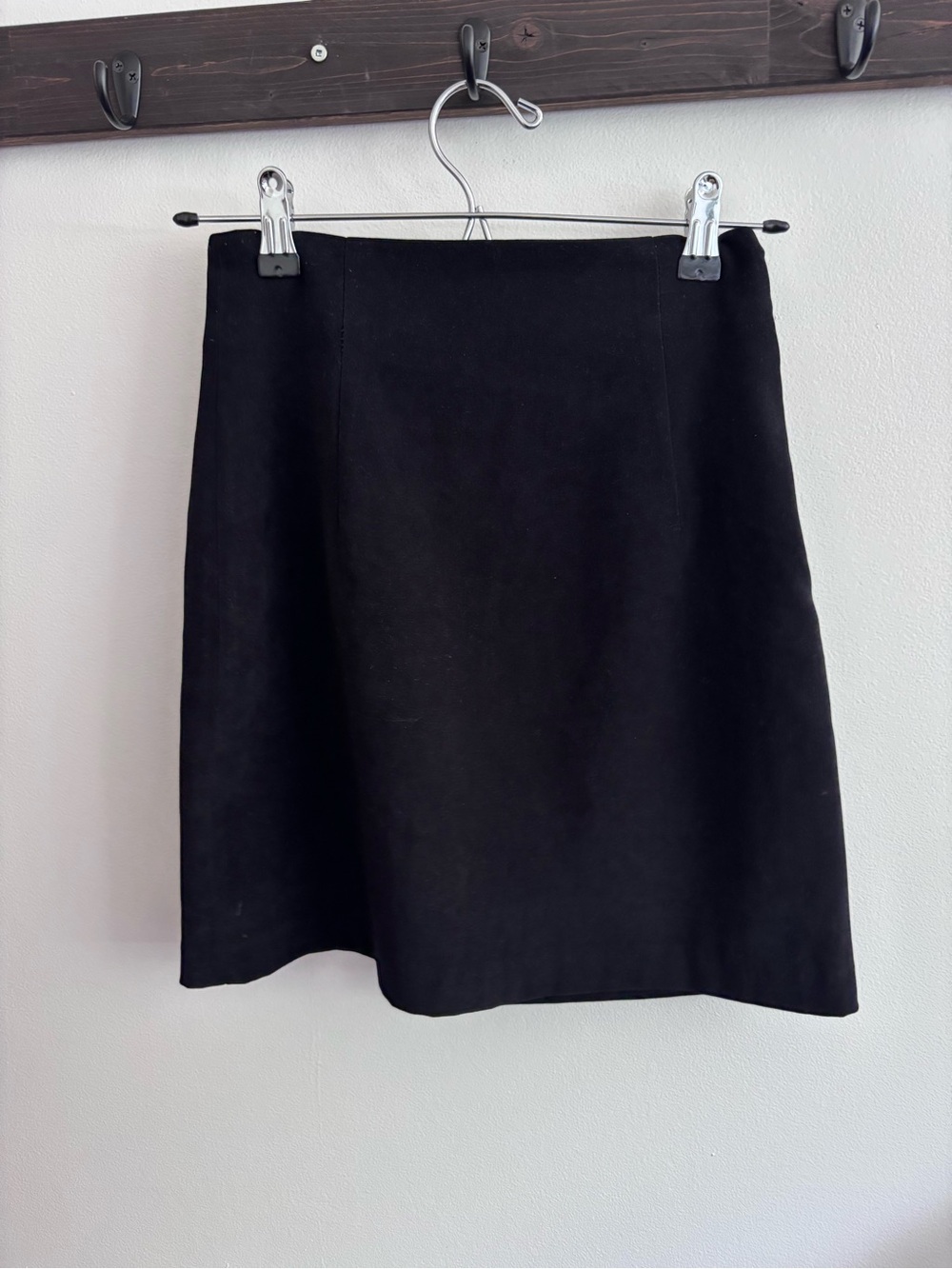 Perfect Velvet Women's Black Mini Skirt - Classic Smooth A-Line- Size